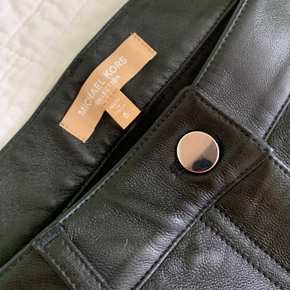 Never worn Michael Kors Leather pants